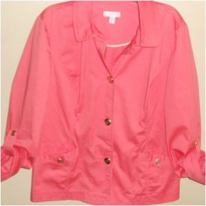 CHARTER CLUB SPRING JACKET CORAL SZ. XL